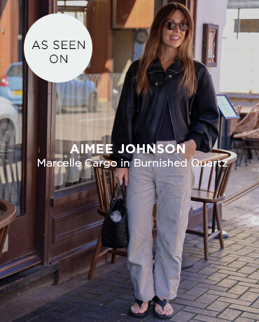 Aimee Johnson wearing the Marcelle Cargo in Burnished Quartz