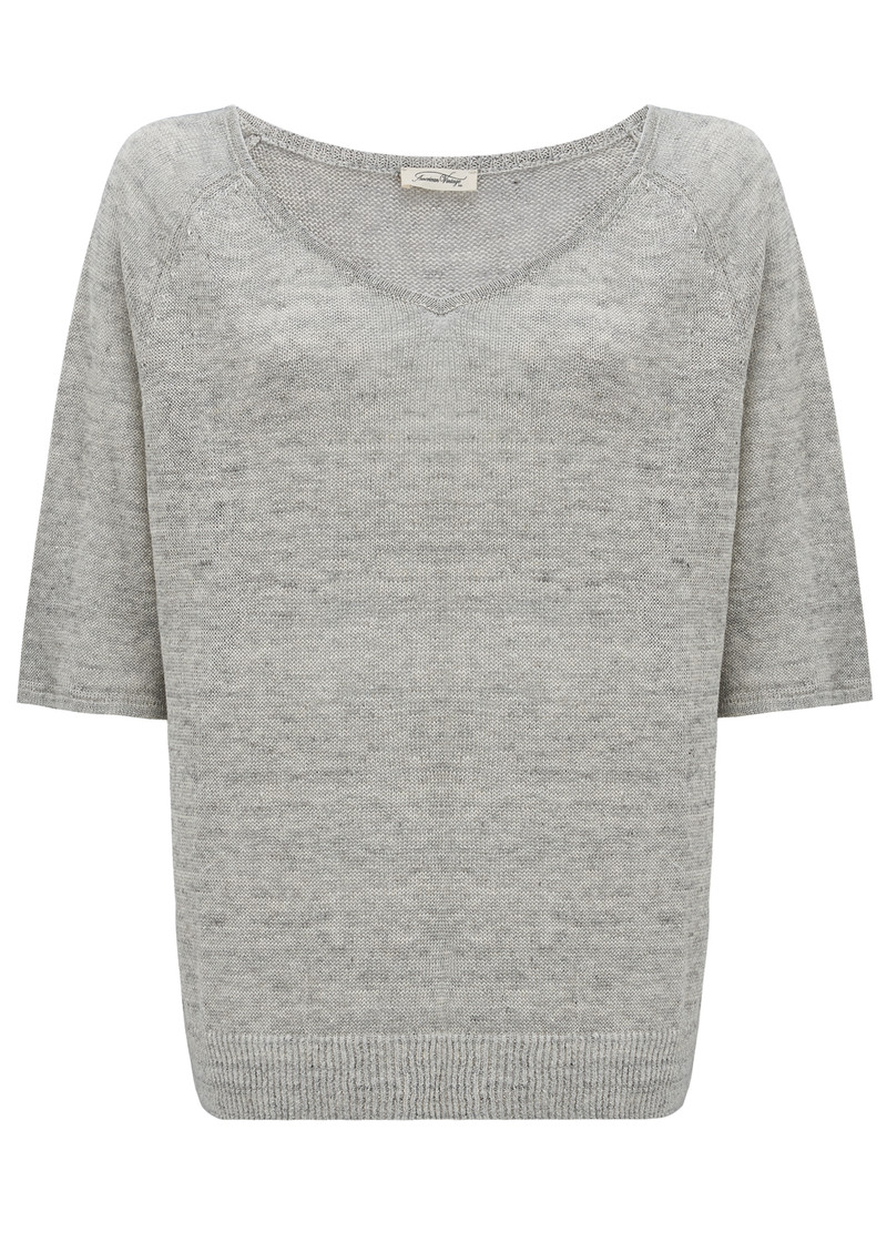 American Vintage Atysville Linen Jumper Heather Grey