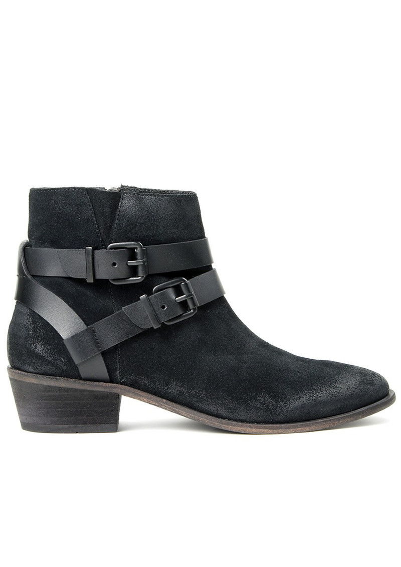 Hudson London Meeya Suede Ankle Boot - Black