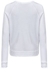  'LA Sometimes NY' Cropped Pullover - Vintage White