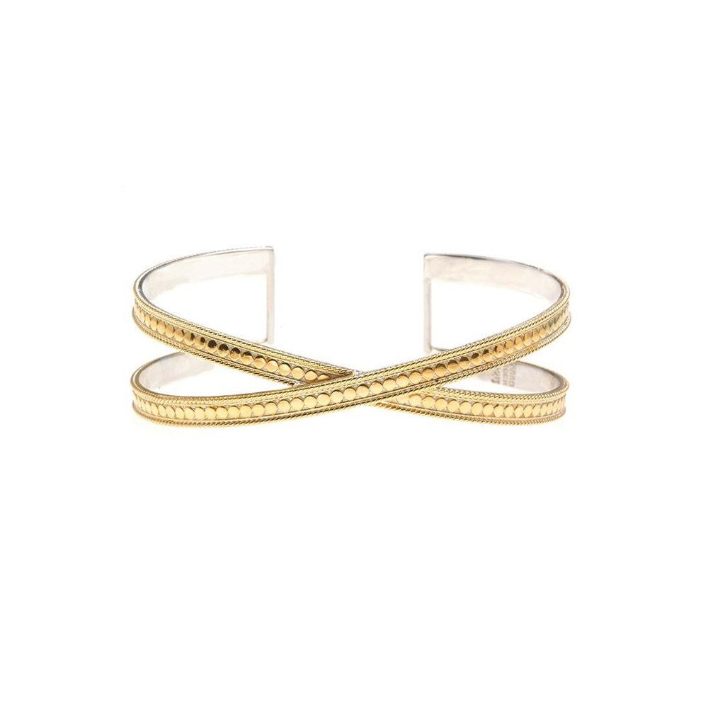 Anna Beck Women's Gold Single Cross Cuff