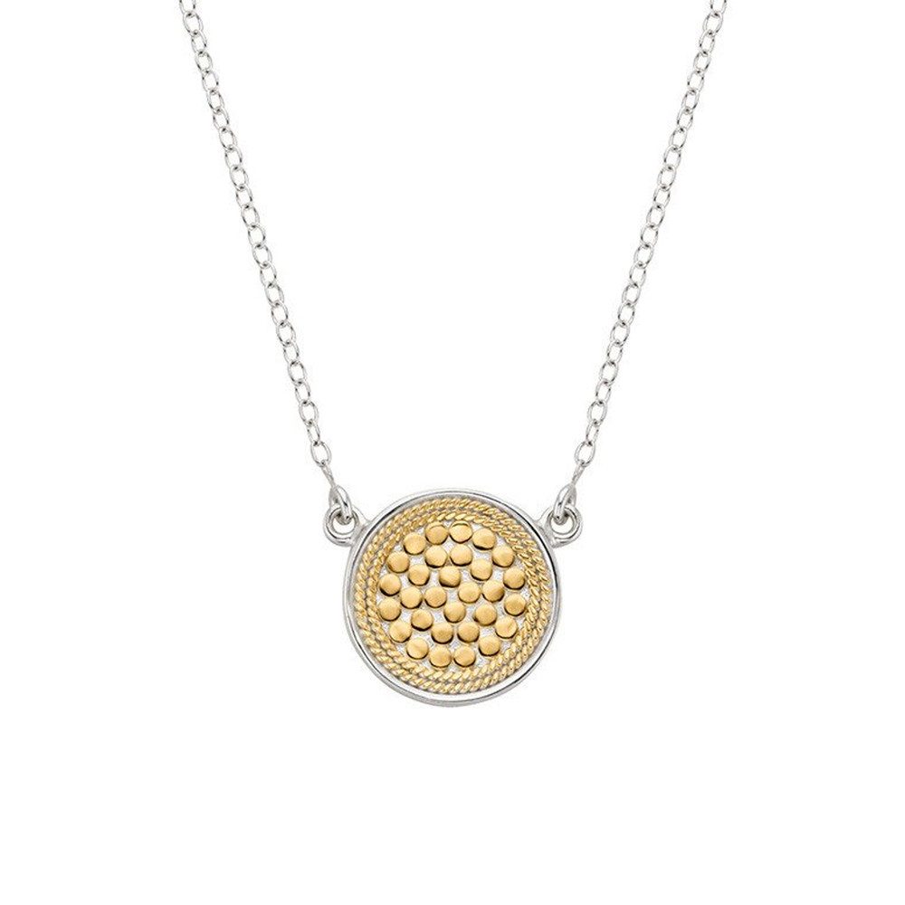 Anna Beck Women's Gold/Silver Reversible Disc Necklace - &
