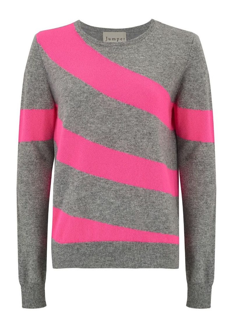pink and red striped jumper