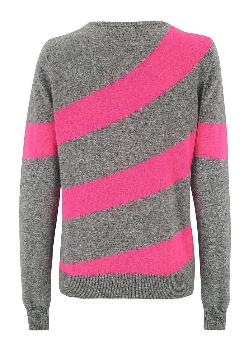 pink and red striped jumper