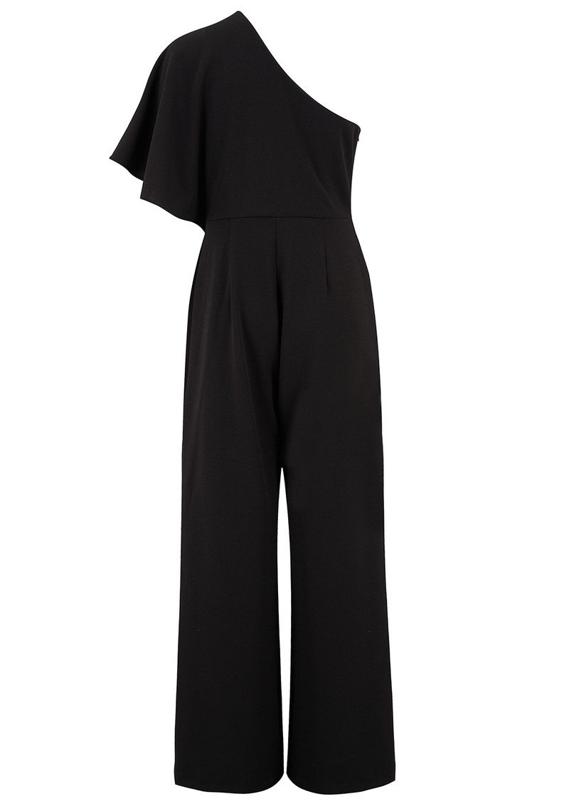 flutter one shoulder jumpsuit