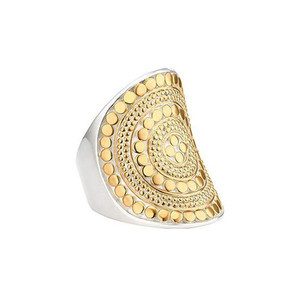 Beaded Saddle Ring - Gold