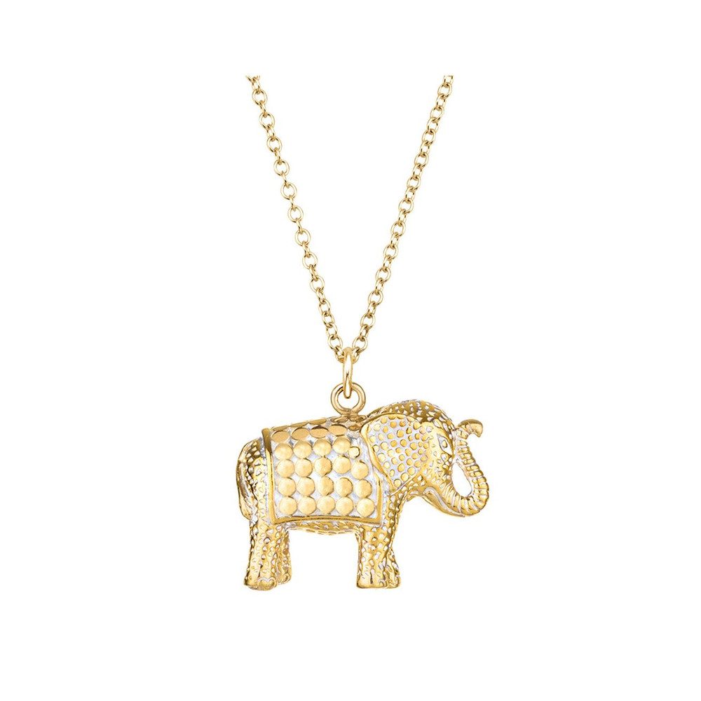 Anna Beck Women's Gold Elephant Charity Necklace