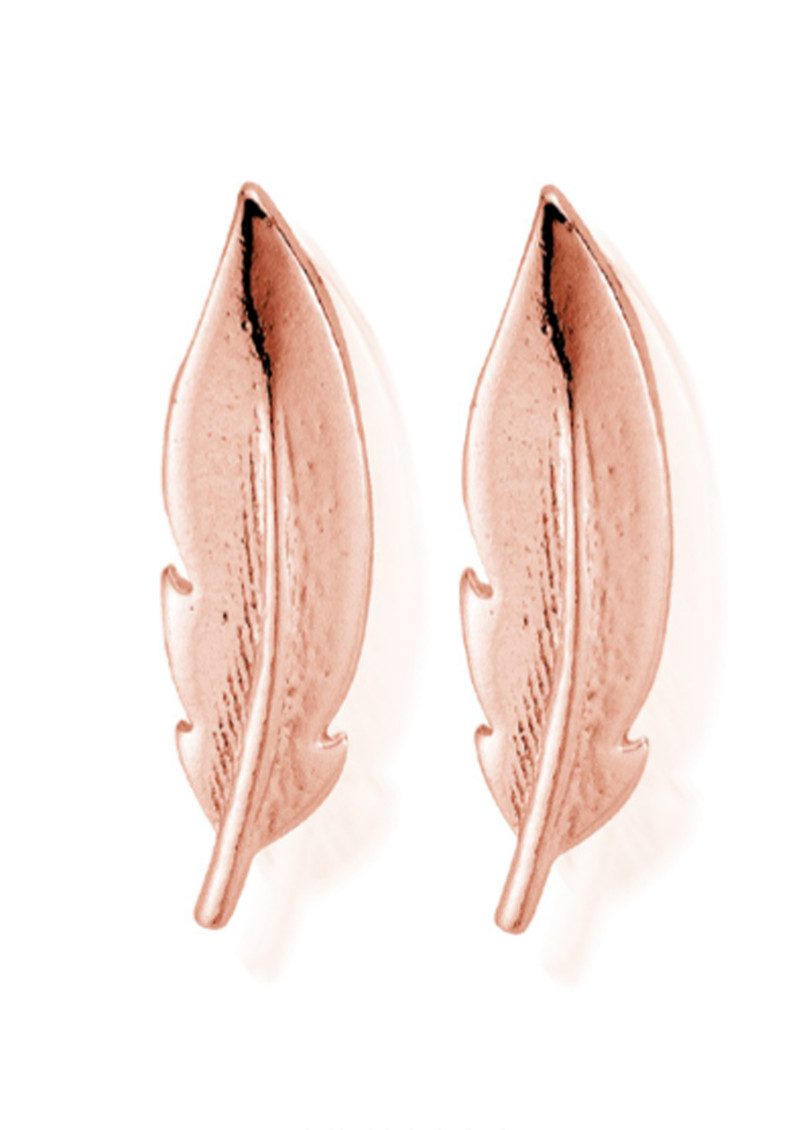 ChloBo Inner Spirit Cuff Feather Earrings Rose Gold