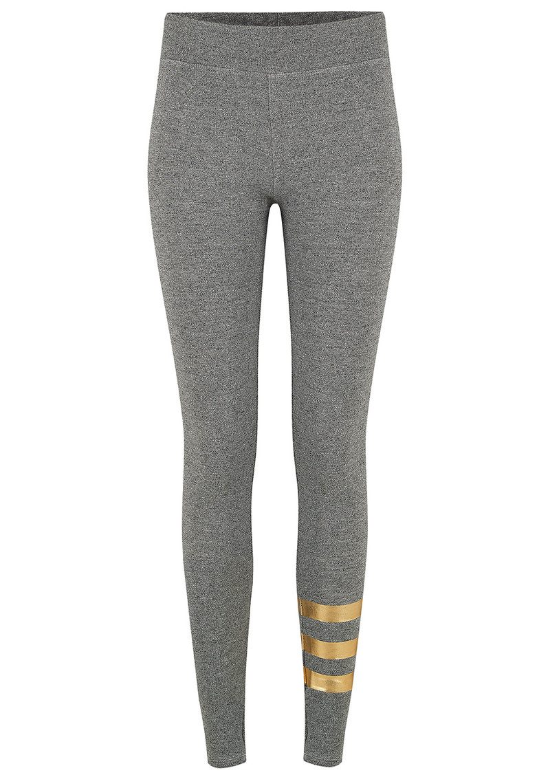 SUNDRY Foil Stripes Yoga Pants Grey