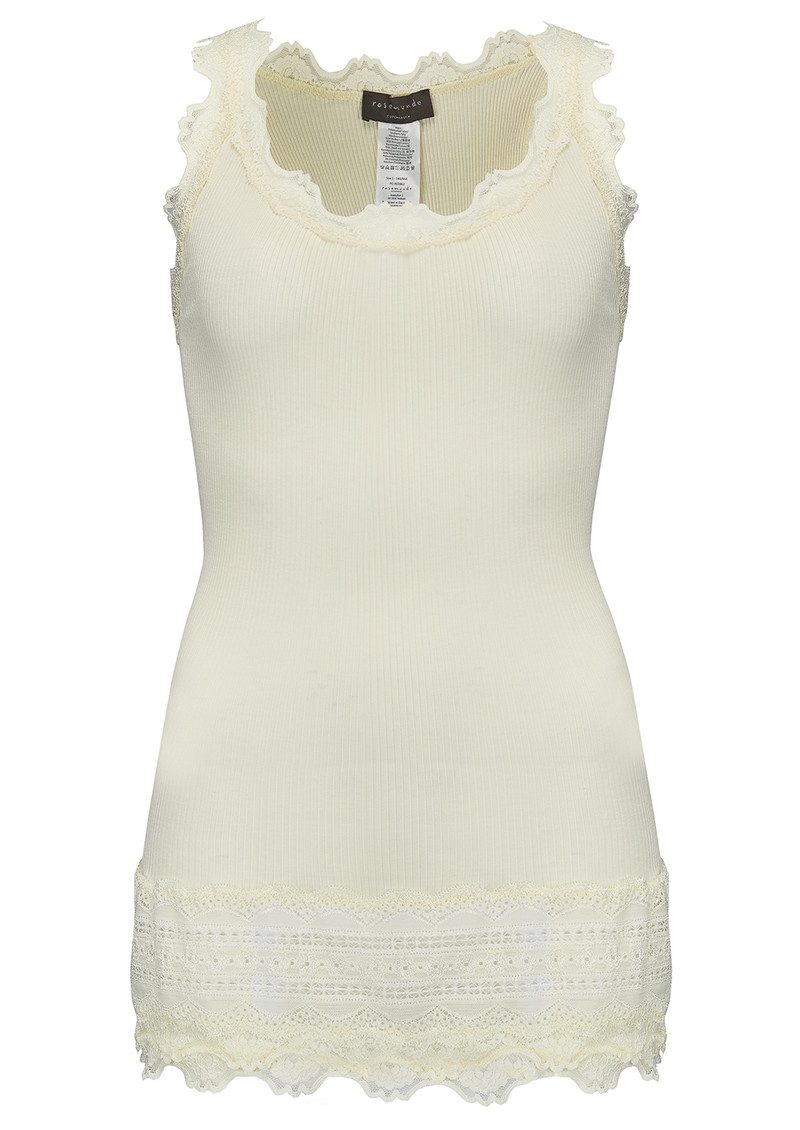Rosemunde Wide Lace Silk Blend Vest Lemon Icing