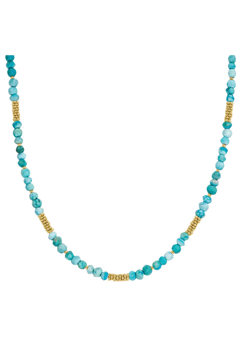 ANNA BECK Beaded Choker - Turquoise & Gold