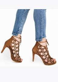 SARGOSSA Fairytale Suede Heels - Brown
