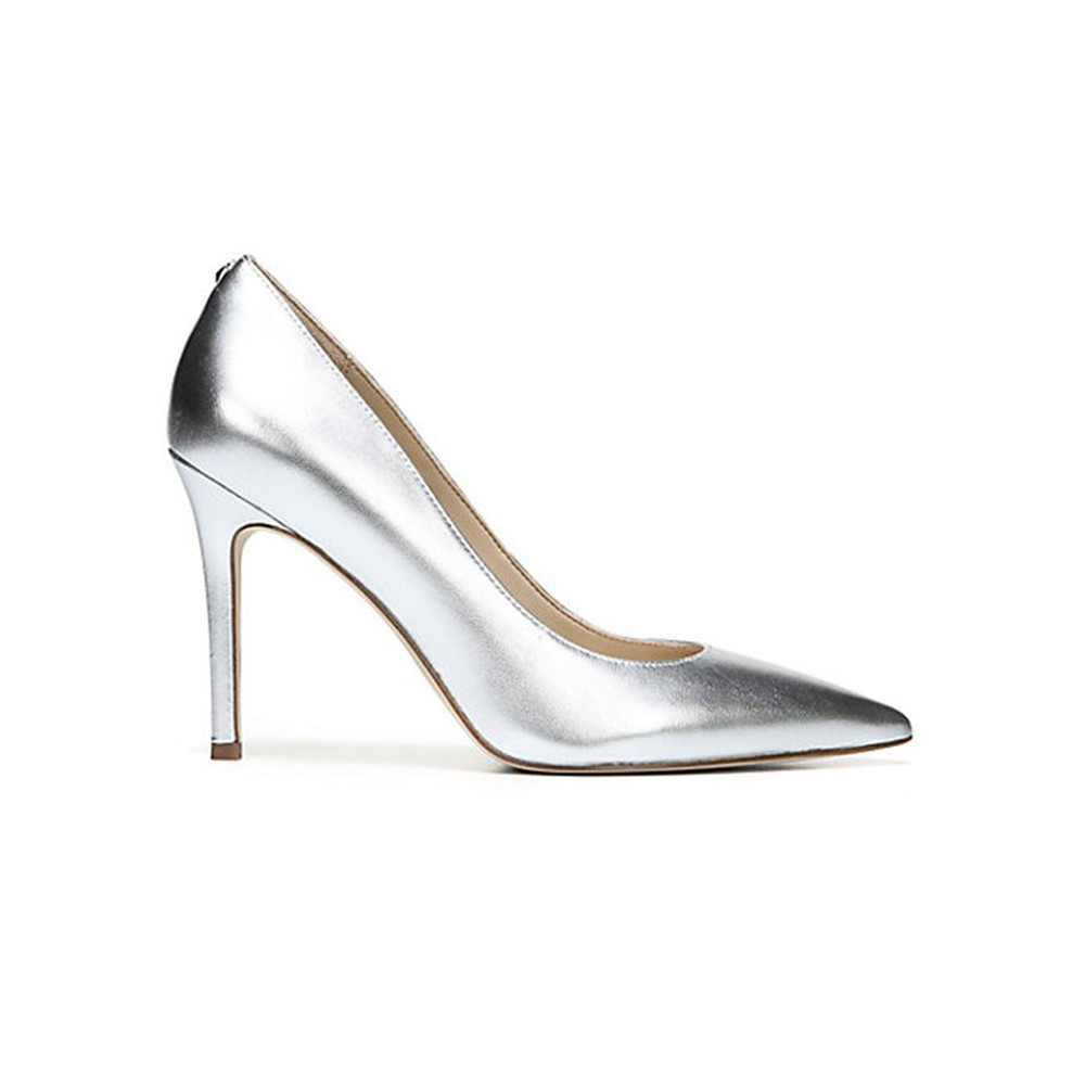 metallic silver heels uk