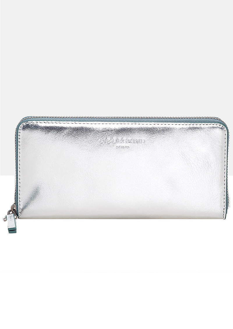 silver metallic purse