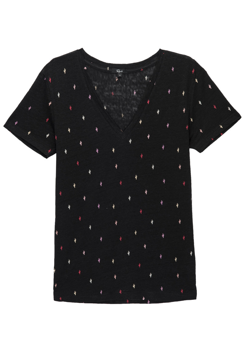 Rails Cara Tee - Black Rainbow Cactus