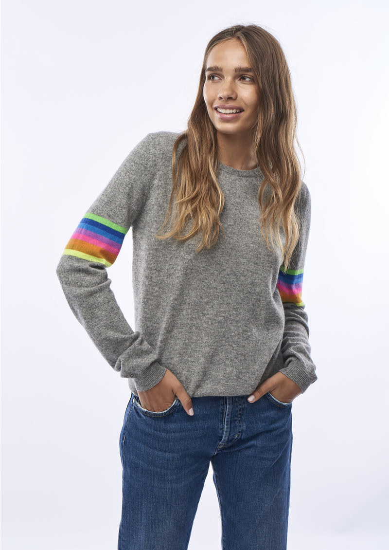 jumper with stripe down arm