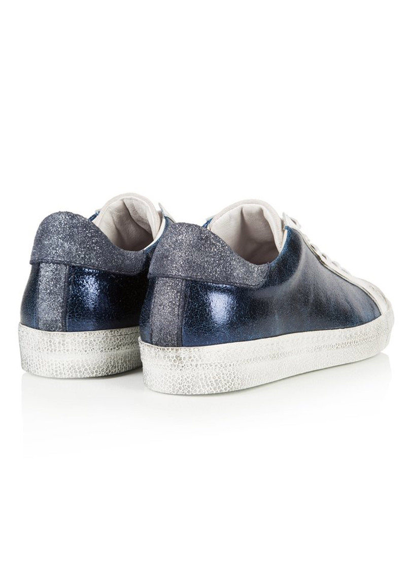AIR & GRACE Cru Metallic Trainer Navy