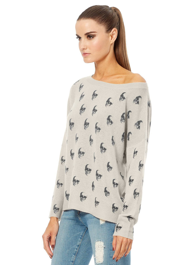 360 SWEATER Skull Cashmere Jolie Sweater Heather Grey Charcoal