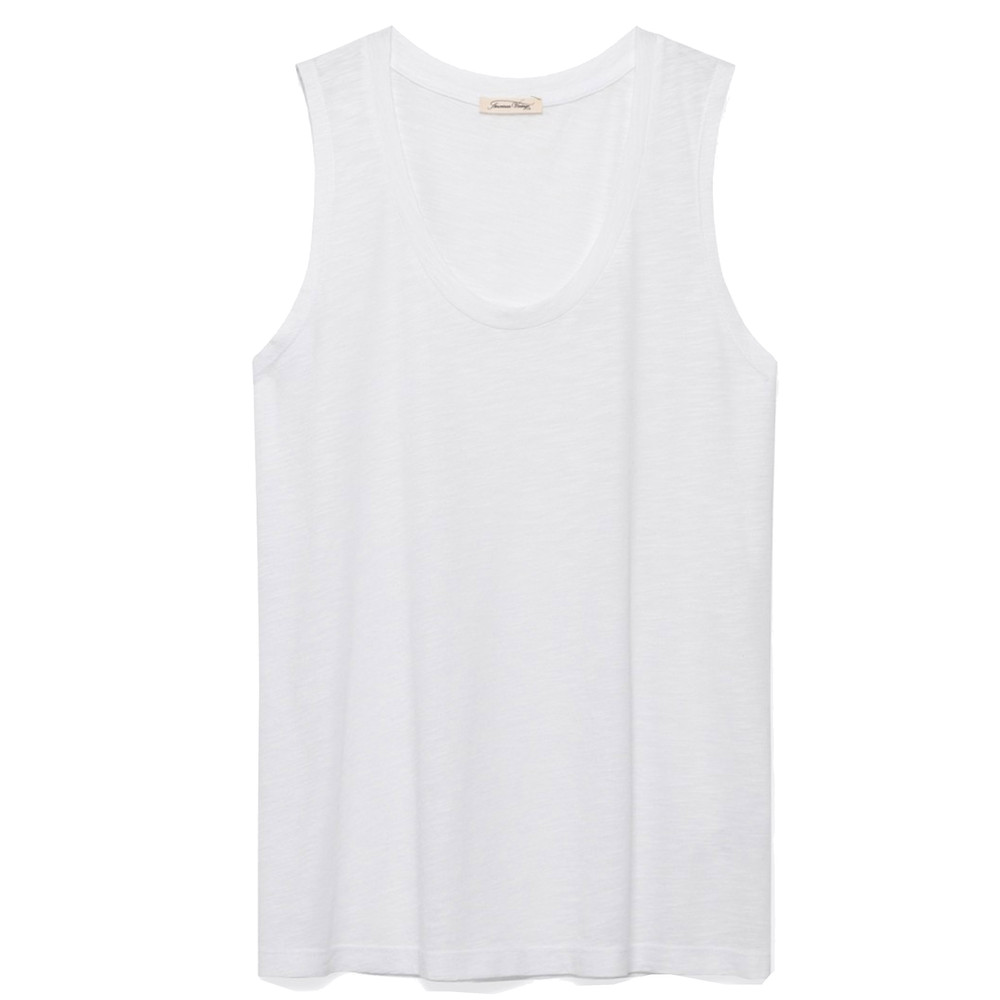 American Vintage Jacksonville U Neck Tank - White