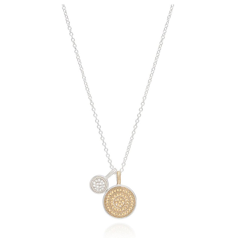 Anna Beck Women's Gold/Silver Circle Of Life Charity Dual Divided Disc Necklace - &