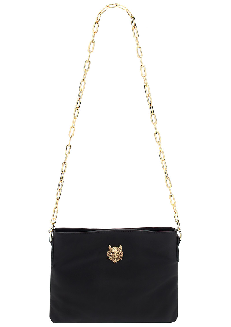Sous Les Paves Small Zaza Leather Bag Black