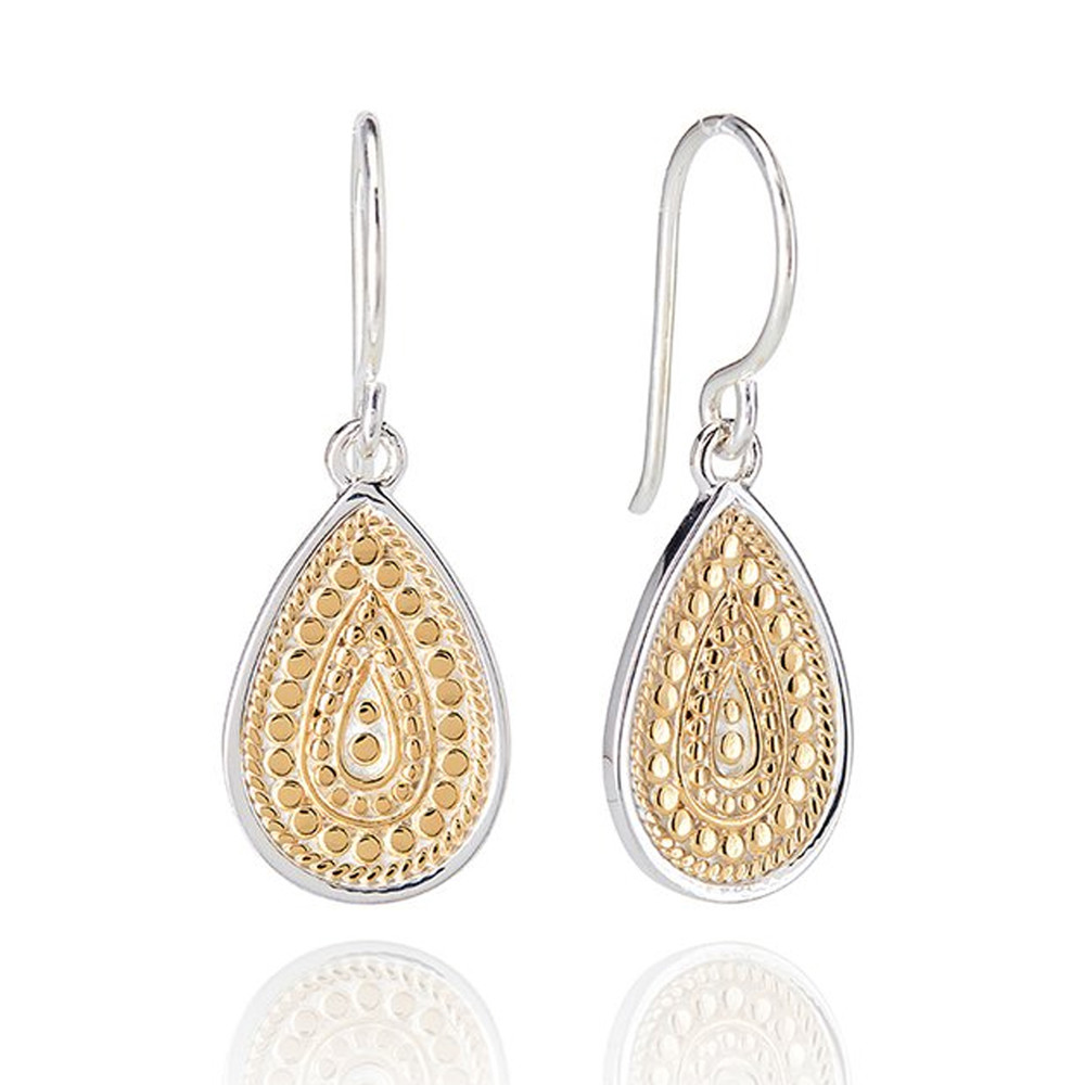 Anna Beck Women's Gold Signature Medium Beaded Teardrop Earrings