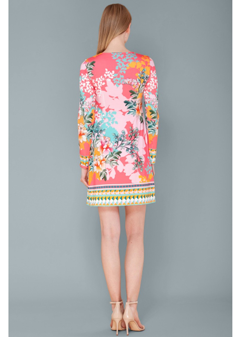 Hale Bob Magda Jersey Dress Coral