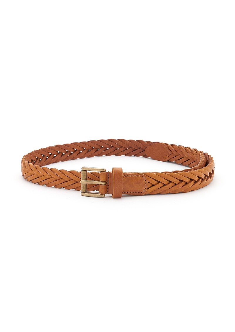 ANDERSONS Woven Leather Belt - Tan