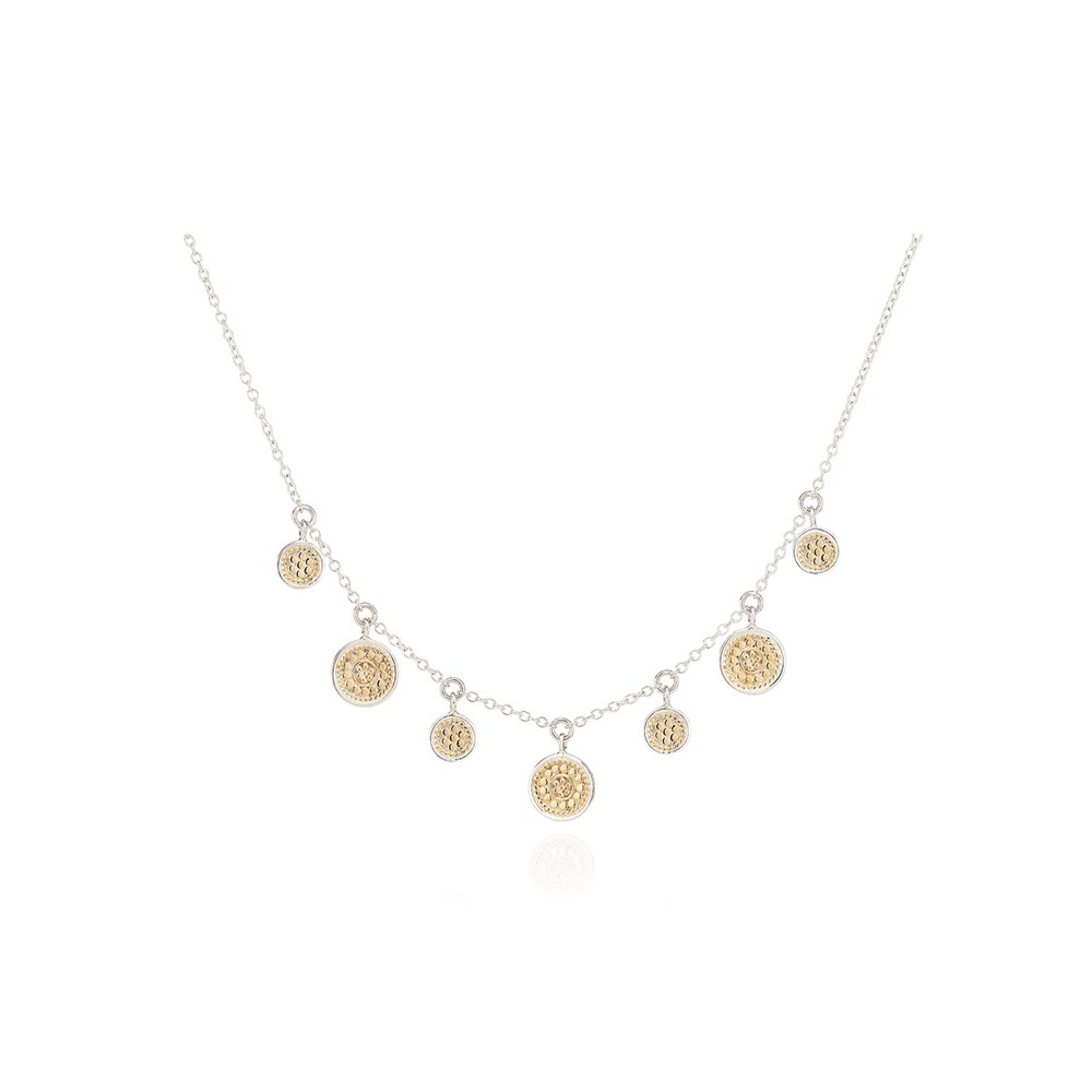 Anna Beck Women's Gold/Silver Mini Disc Charm Necklace - &