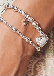 ChloBo Cosmic Connection Cute Oval Bracelet - Silver