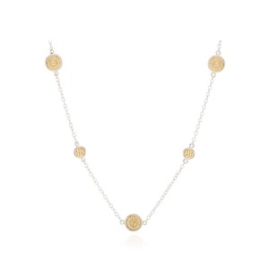 Signature Multi Disc Station Necklace - Gold & Silver