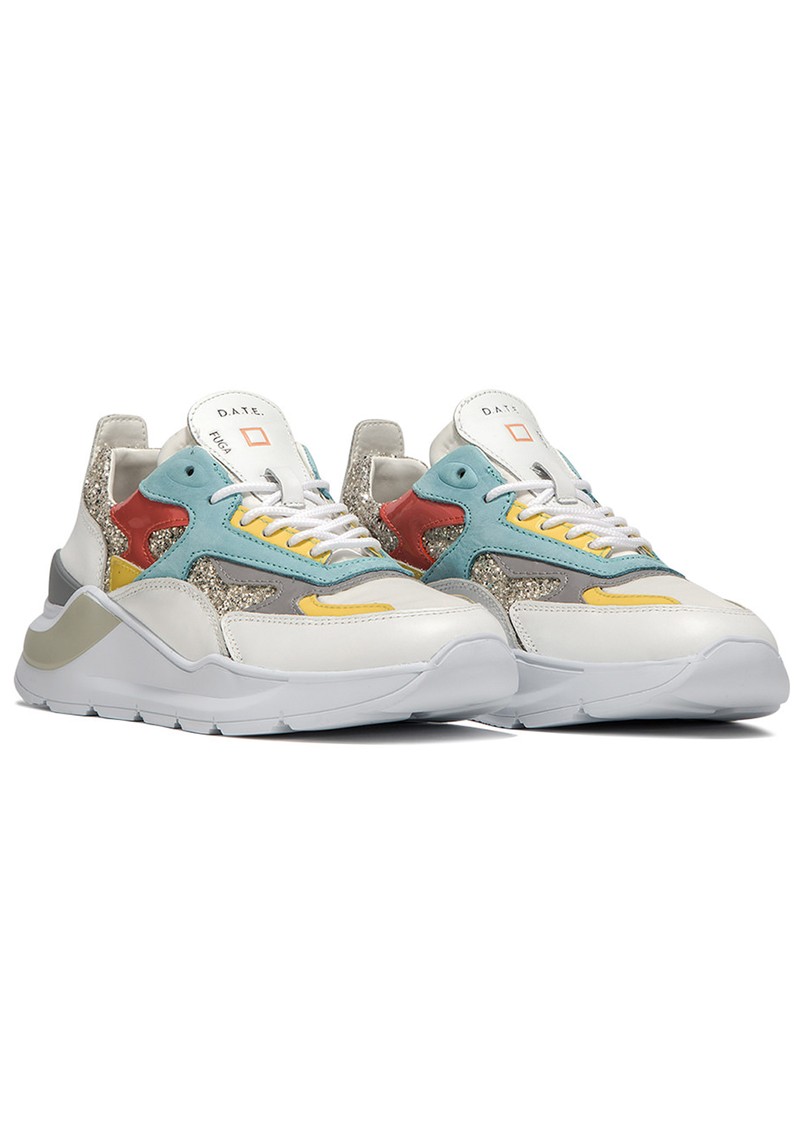 D.A.T.E Fuga Running Trainer - Glitter \u0026 Platinum