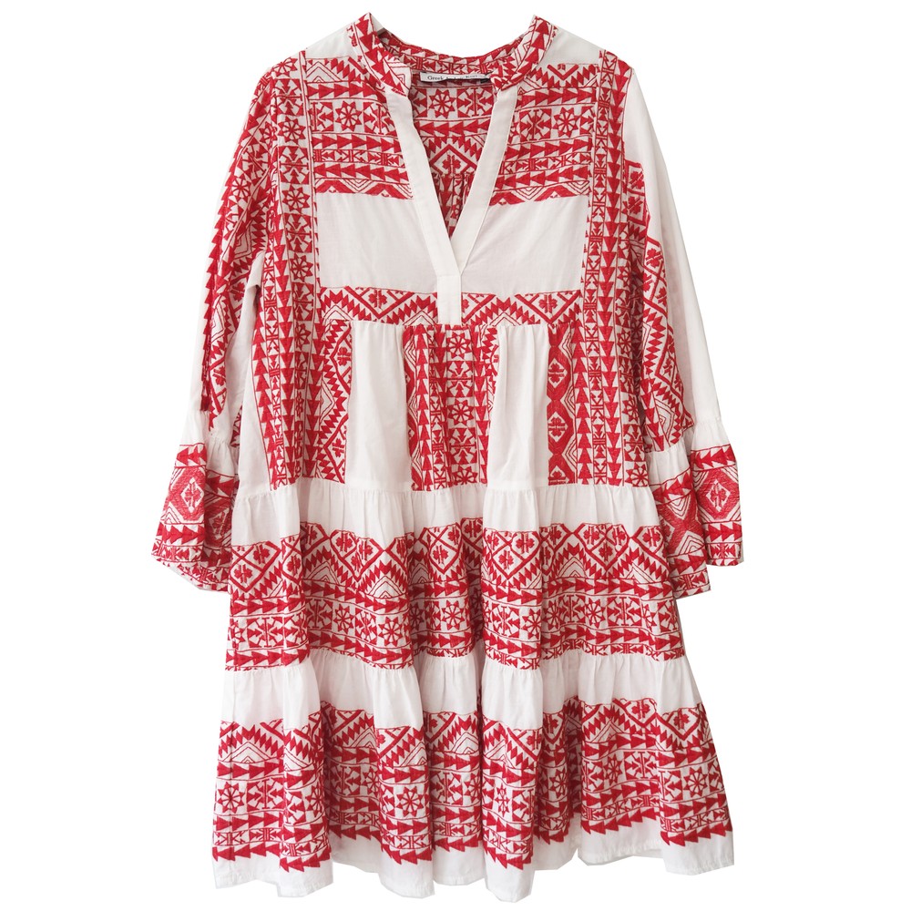 greek embroidered dress