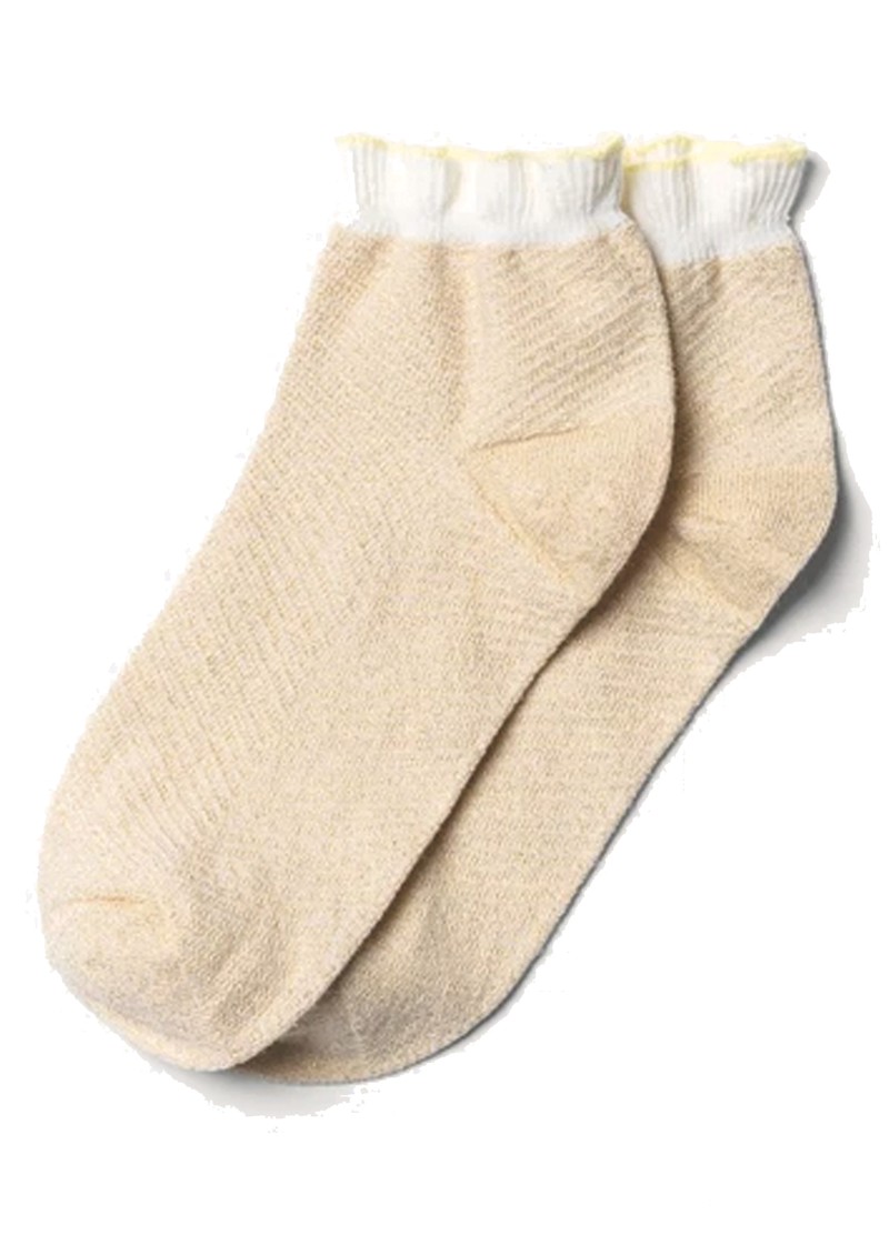 Becksondergaard Dolly Herringbone Socks Nutmeg White