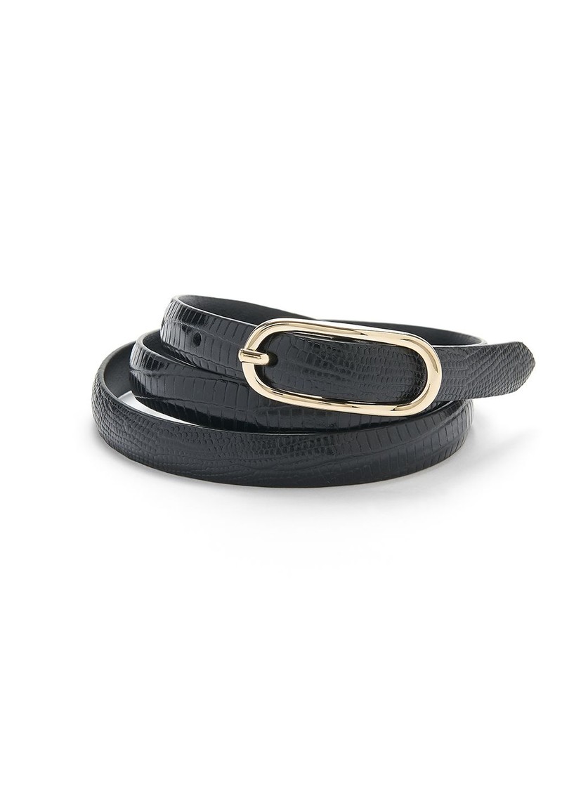 skinny leather belt