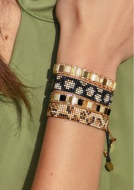 MISHKY Panthera Beaded Bracelet - Black & Copper