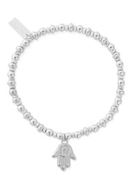 ChloBo Didi Sparkle Hamsa Hand Bracelet - Silver