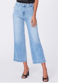 Paige Denim Anessa High Rise Cropped Wide Leg Jeans - Connery