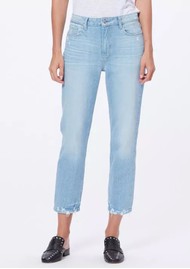 Paige Denim Noella High Rise Distressed Straight Leg Jeans - Duet
