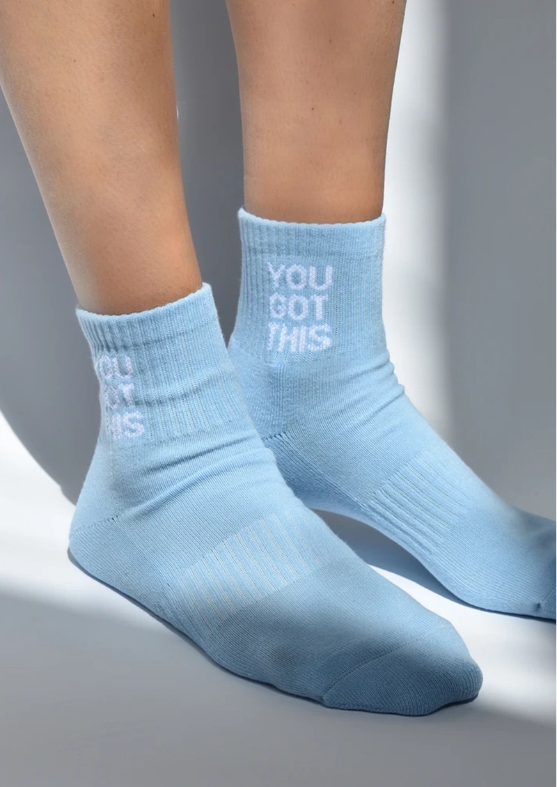 SOXYGEN You Got This Organic Cotton Socks Sky Blue