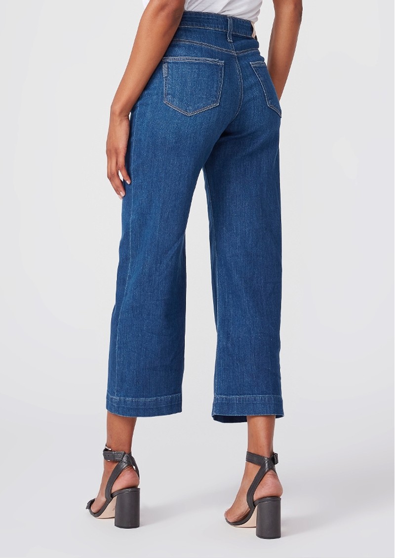 Paige Denim Anessa Cropped Wide Leg Jeans Beachbum