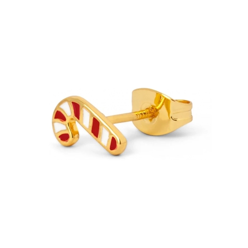 LULU COPENHAGEN Sugar Cane Earring - Gold & Red