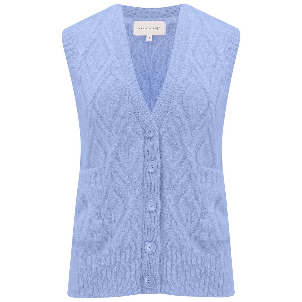 MAISON ANJE Lenoto Sleeveless Cardigan 