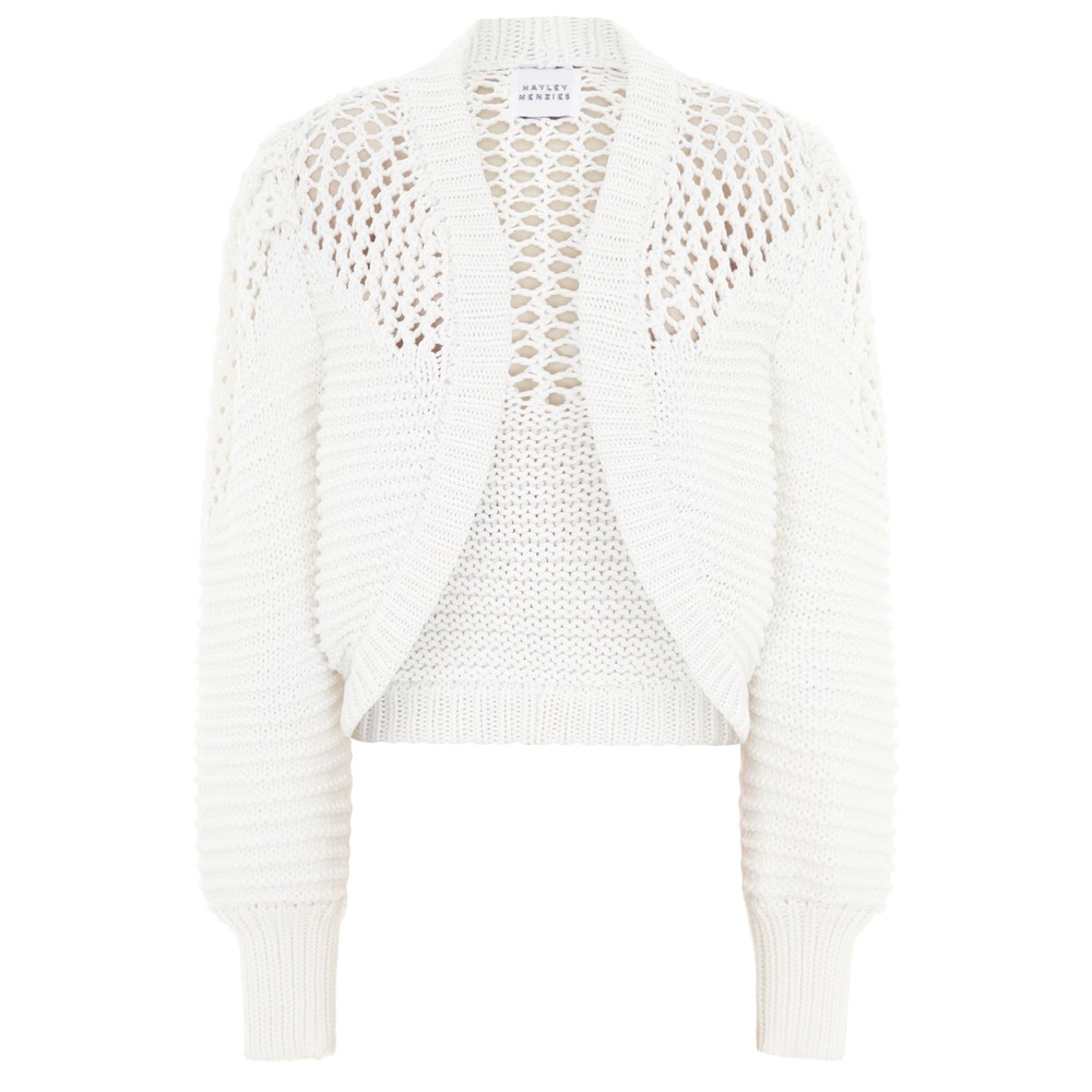 white fringe cardigan