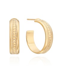 ANNA BECK Classic Wide Hoop Earrings - Gold