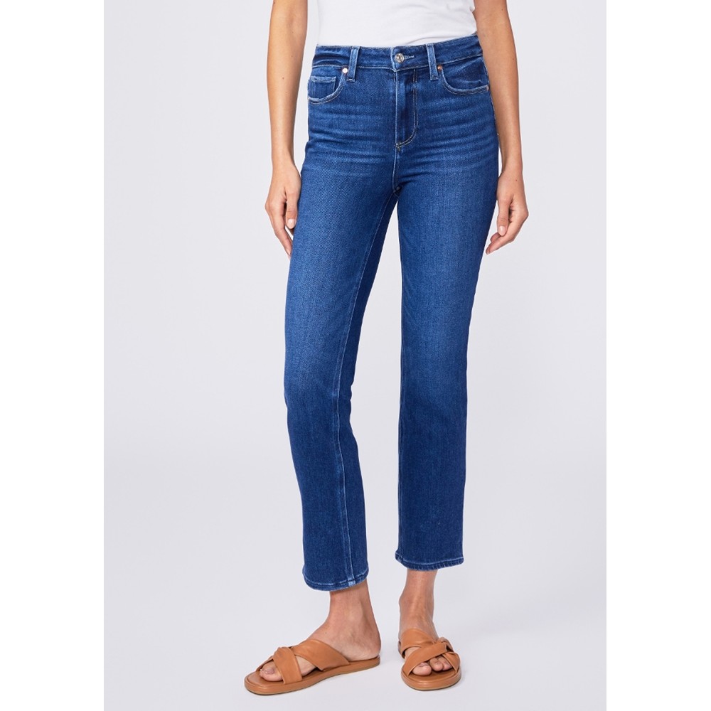 Paige Denim Cindy High Rise Straight Leg Clean Hem Jeans - Soleil