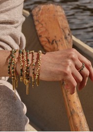 ChloBo Wandering Free Alternative Rice Bracelet - Malachite & Gold