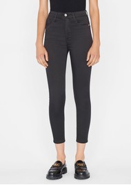 Frame Denim Ali High Rise Cigarette Jeans - Noir