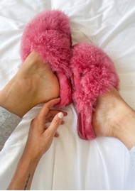 EMU Mayberry Curly Slide Slipper - Mineral Red 