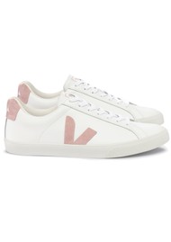VEJA Esplar Leather Trainers - Extra White & Babe
